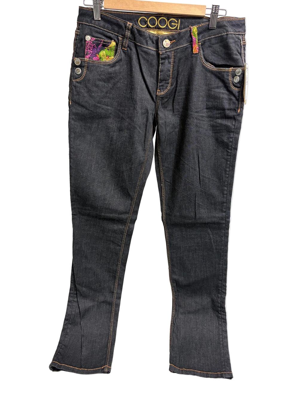 Coogi straight leg black jeans, NWT